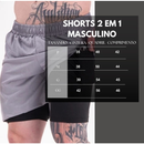 Kit 3 Shorts 2 em 1 Iron Bull Dry Masculino Corrida e Academia com Forro de Compressão