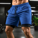 Kit 3 Shorts 2 em 1 Iron Bull Dry Masculino Corrida e Academia com Forro de Compressão